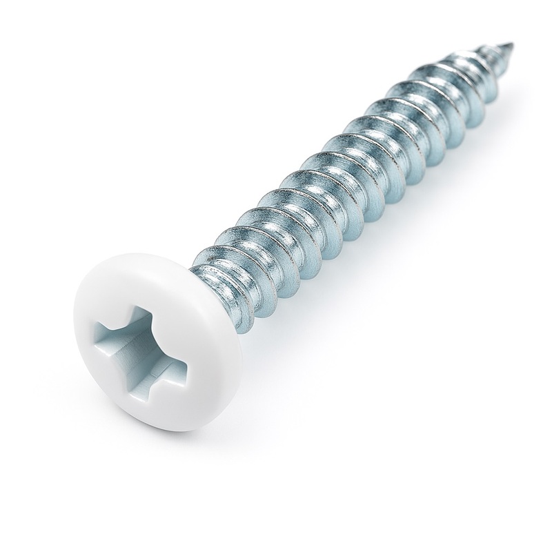 8Z75STP0Z/02WT 8(TF) X 3/4 PHIL SQ COMBO PAN ZINC PT.#02 WHITE