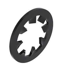 3/8 INTERNAL TOOTH L/WAS BLK ZINC NARROW RIM